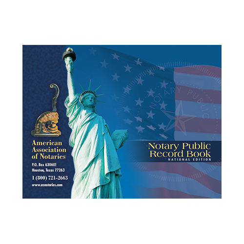 Alabama Notary Public Record Book (Journal) - Statue of Liberty Blue Cover